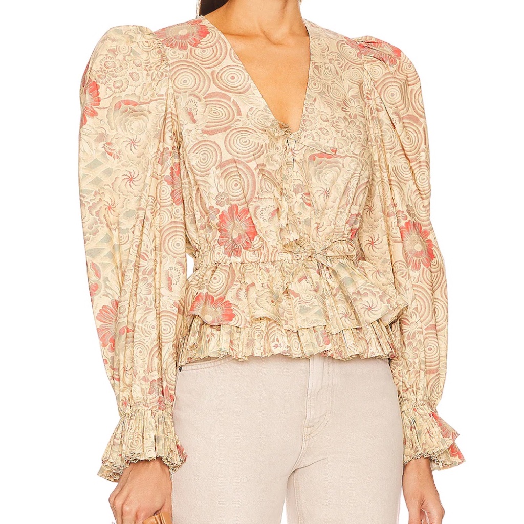 Ulla Johnson Ren Blouse Haze Sz Us8